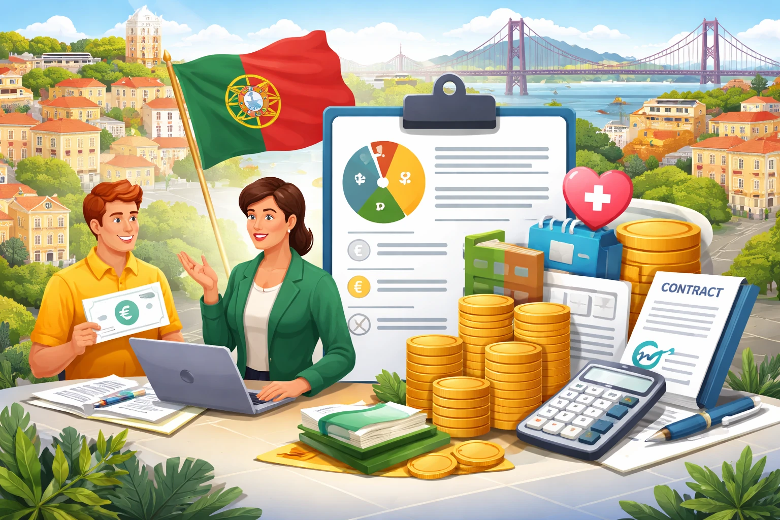 Cost of Hiring in Portugal 2026: Gross Salary + Social Security + Benefits Breakdown
